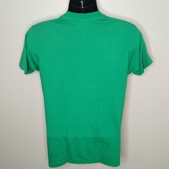 VTG 80s Travel Agent Adult Medium T-shirt Tee Single Stitch USA Green Hanes NOS - Picture 6 of 8